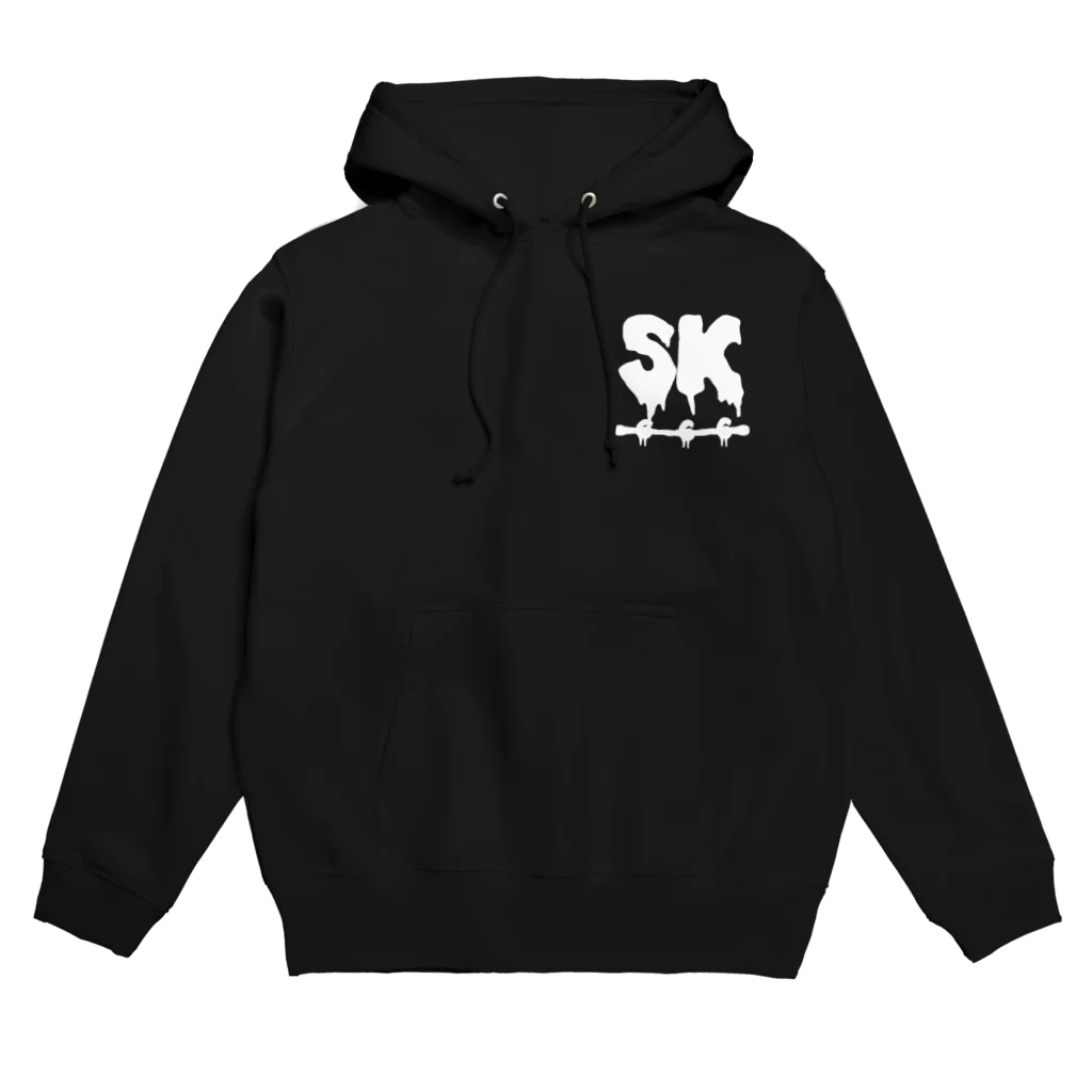 SK Strikethrough(666)のSK Strikethrough(666) Clothing - First Line Black Hoodie