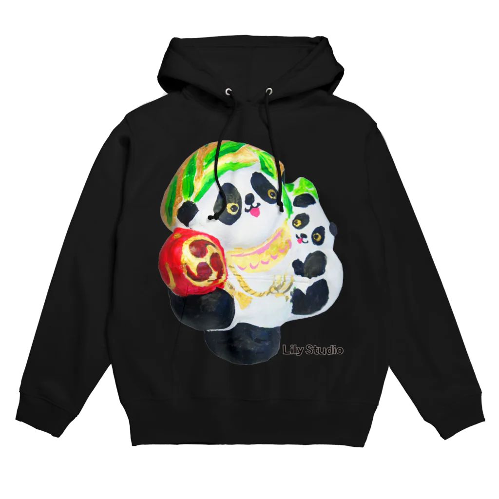 LILY STUDIOの招福あっぱれ大黒パンダ親子 Hoodie