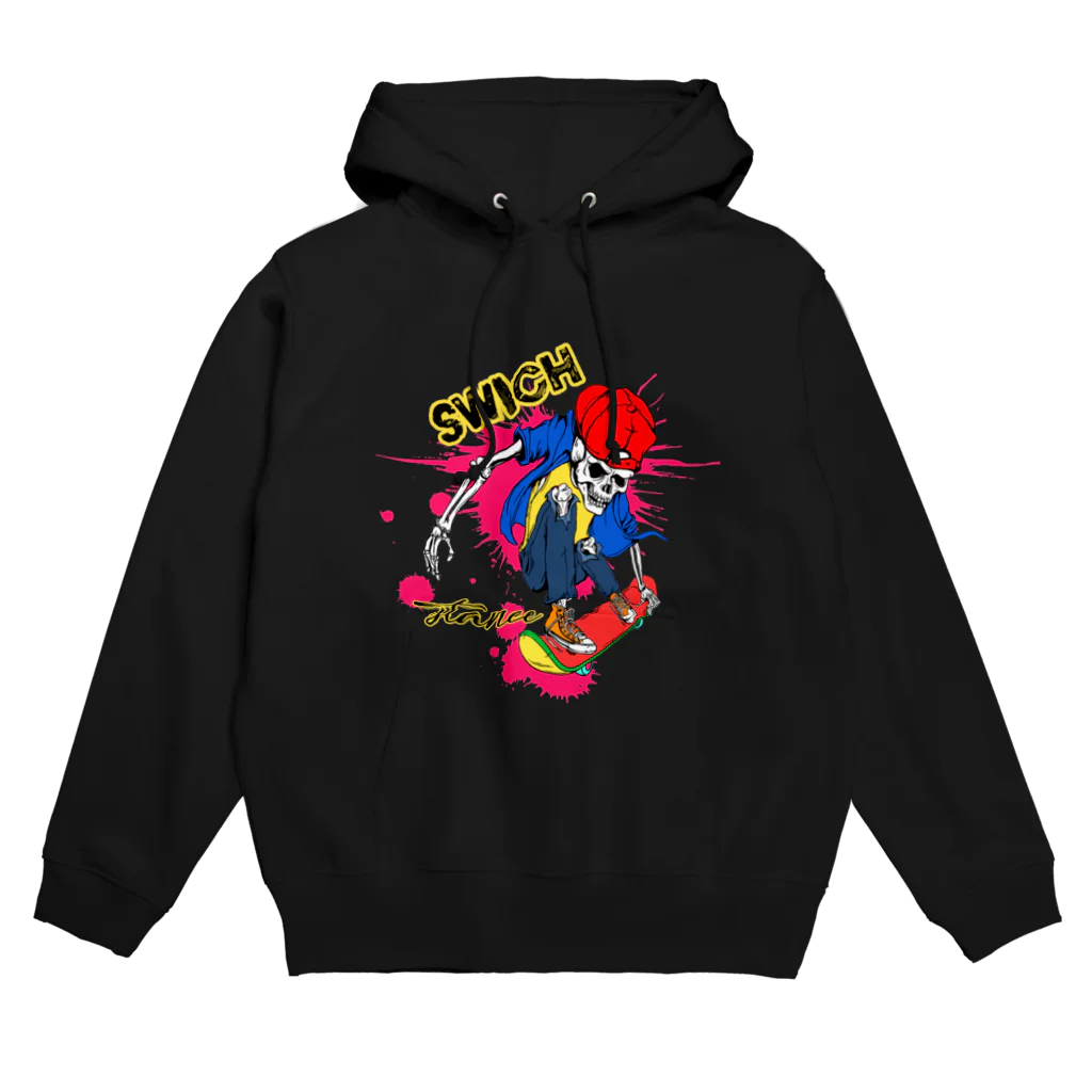 MarrowのSplash ink  スカル　スケボー　パーカー Hoodie