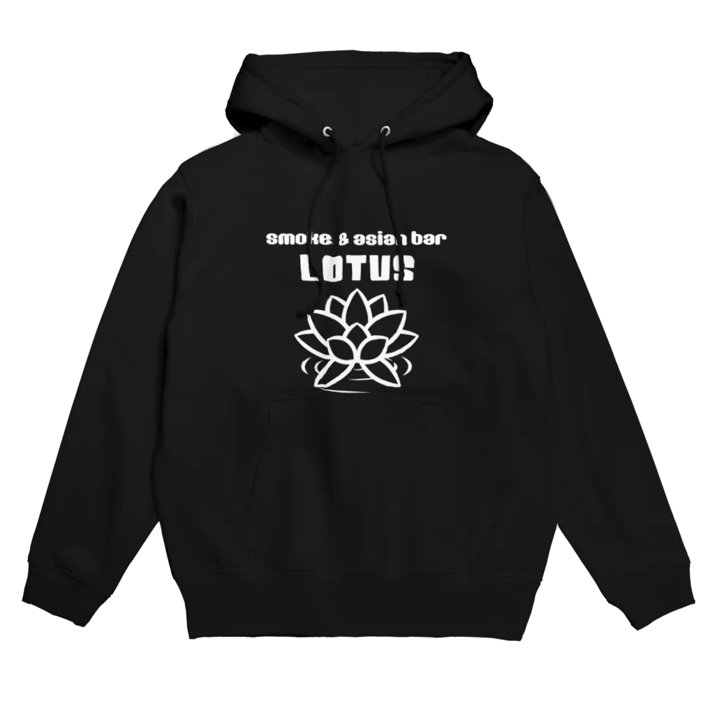 LOTUSの白ロゴ Hoodie