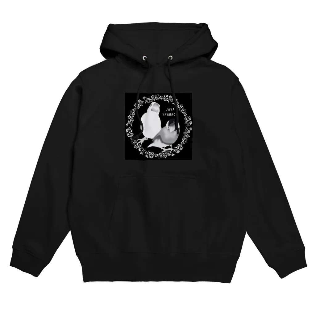 KINAKOLab@SUZURIのモノクロ文鳥さん Hoodie