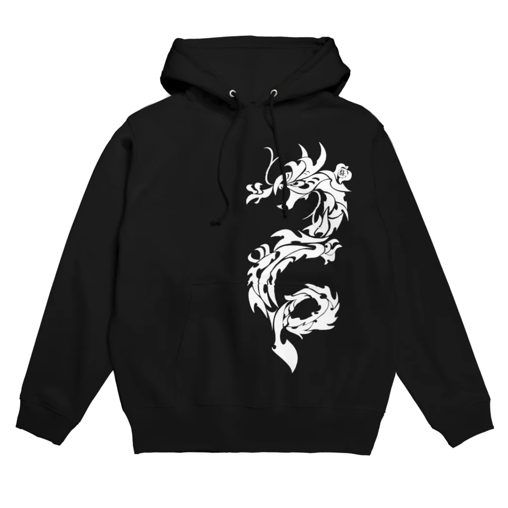 TO-ROON【NOTORO Tシャツ工房】の昇竜・黒龍・トライバル・白抜 Hoodie