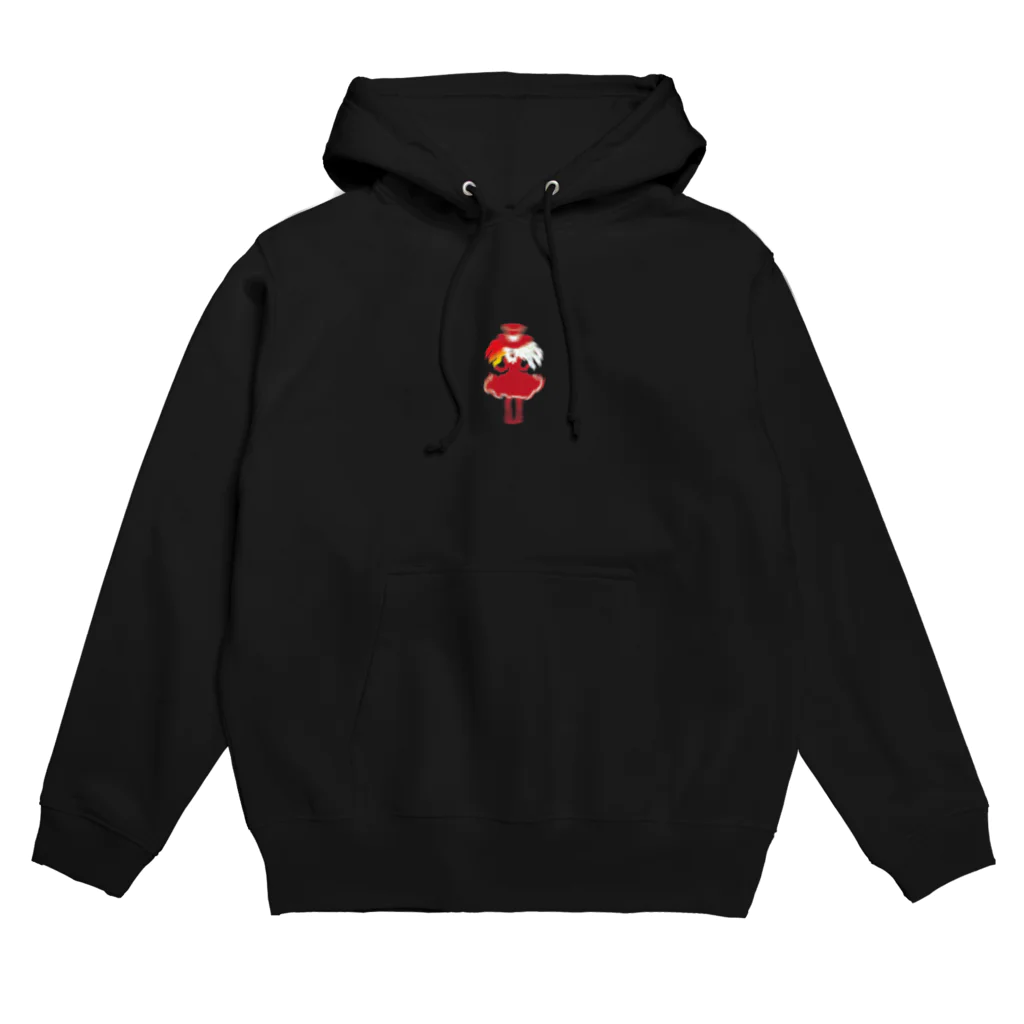 PALA's SHOP　cool、シュール、古風、和風、の赤いドレスの少女 Hoodie