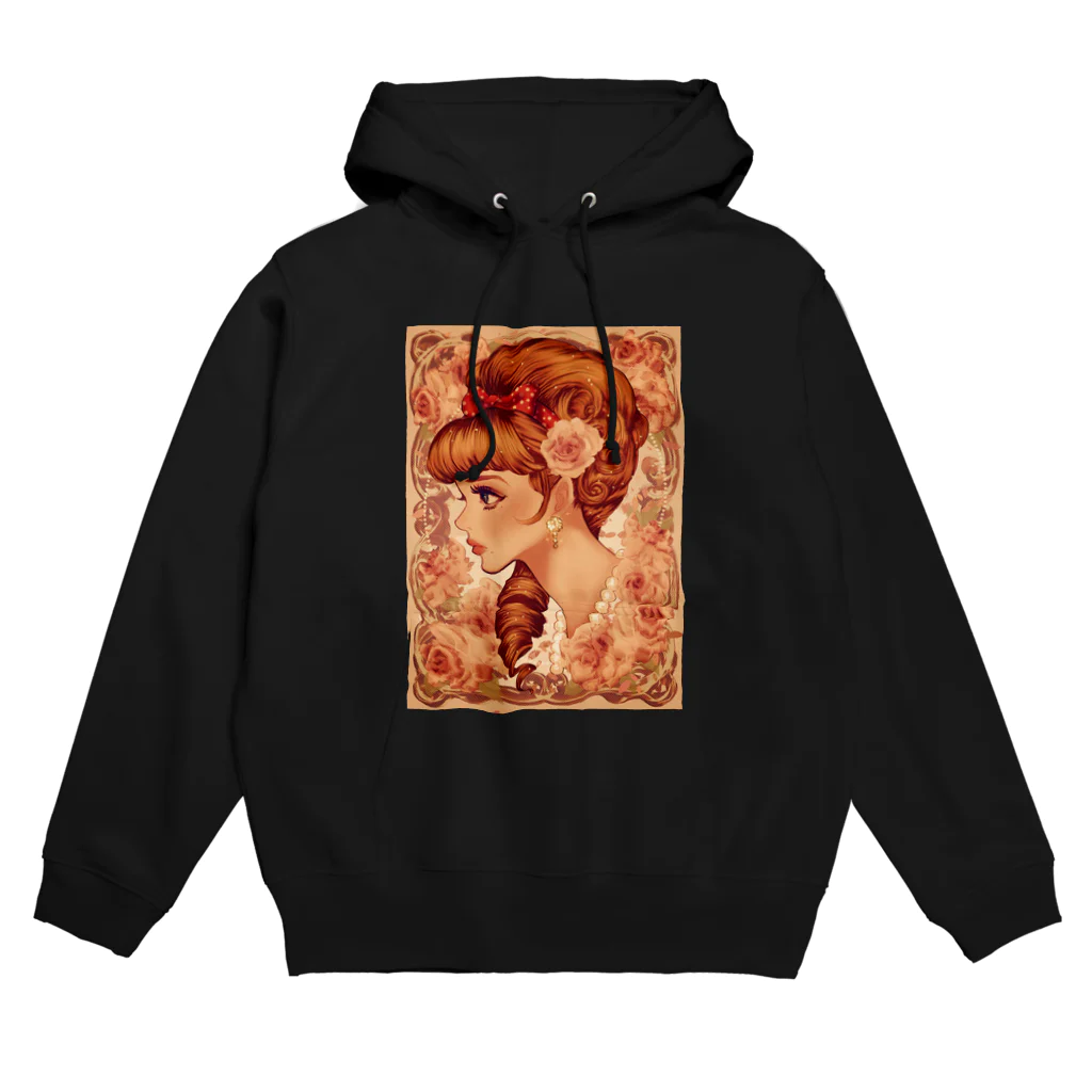      ねこのレトロガール♪パーカー Hoodie