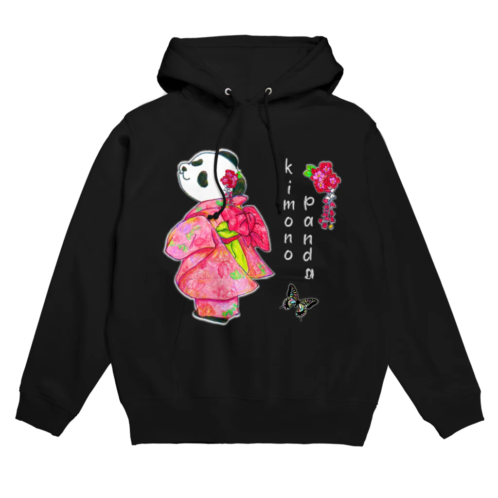 ちょらぷみの見返りぱんだ　着物パンダ　和服　和柄　振袖 Hoodie