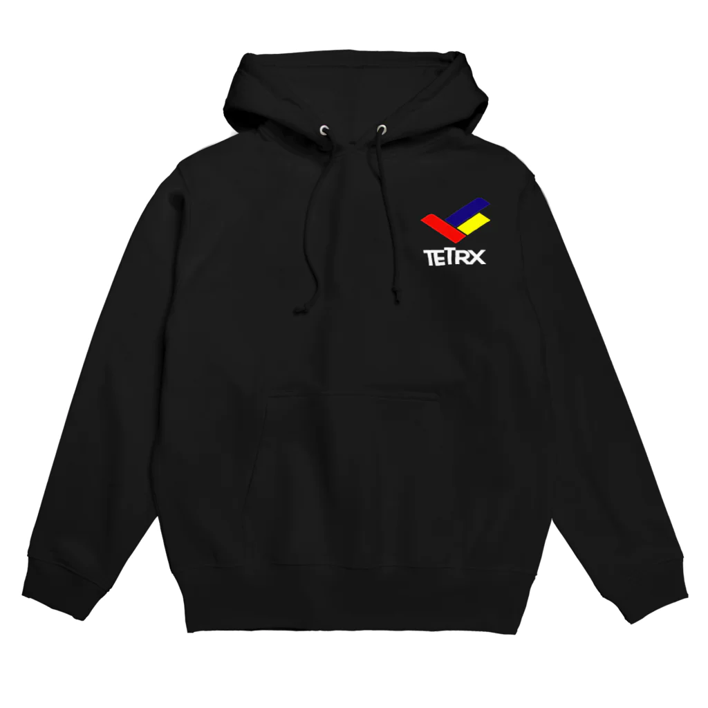 リジット・モータースポーツのTETRX透過ロゴ紺 Hoodie