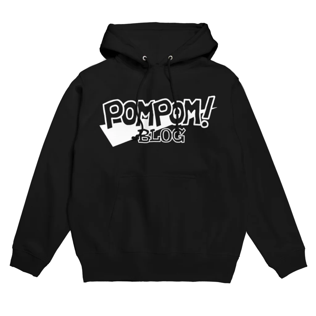 mf@PomPomBlogのPom Pom Tanuki（white） Hoodie