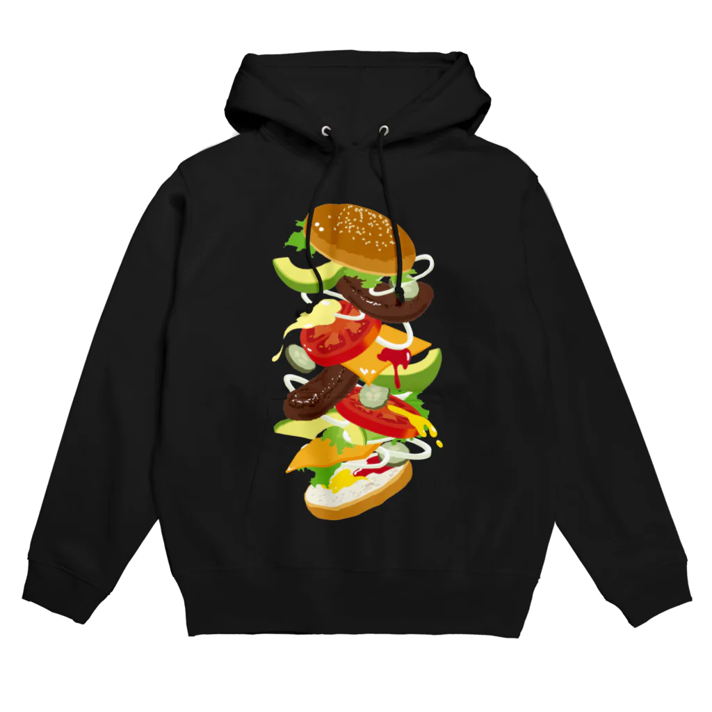 日下田のフォーリングハンバーガー Hoodie