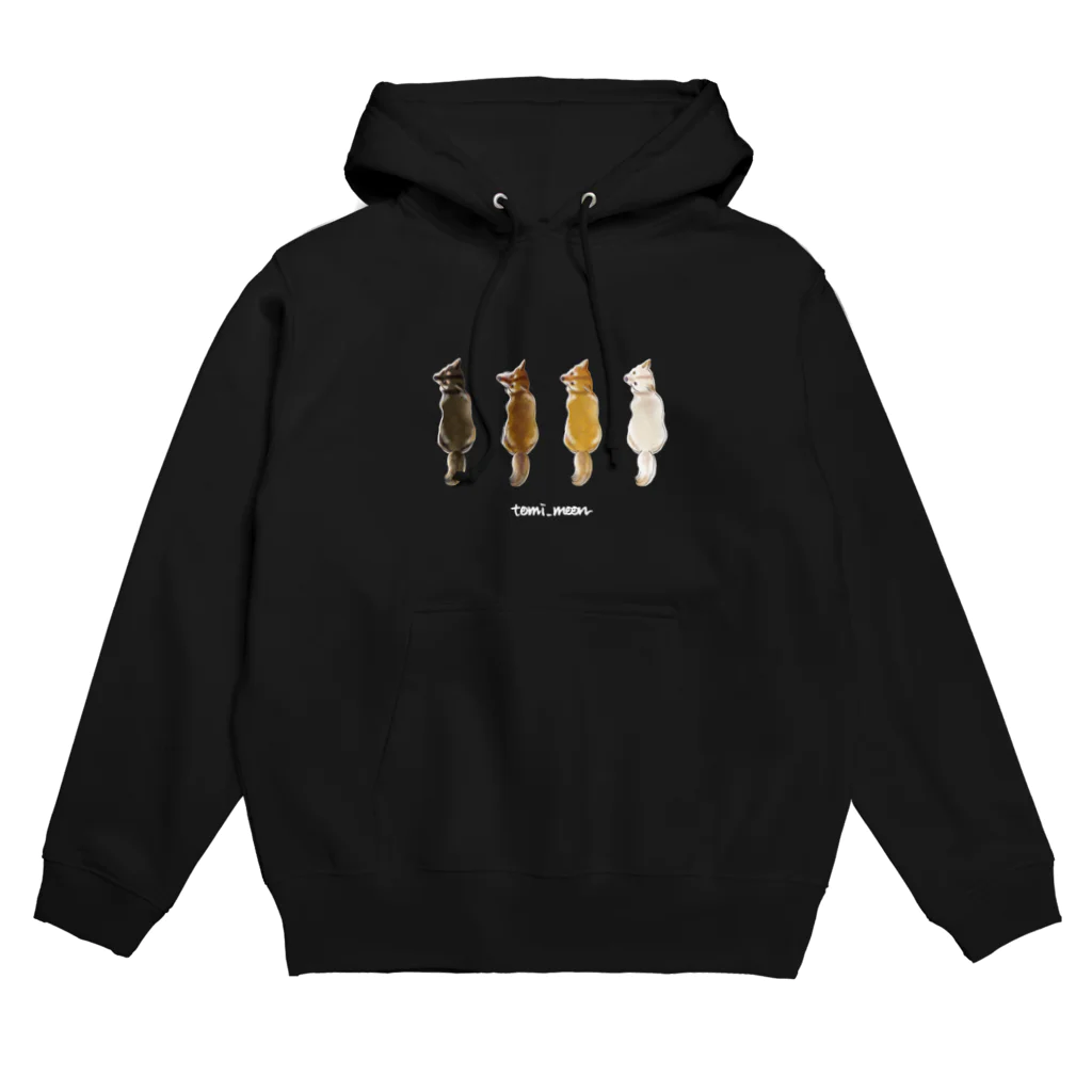 tomi_moonの【tomi_moon】柴犬ふりむきグラデーション ホワイトロゴ Hoodie