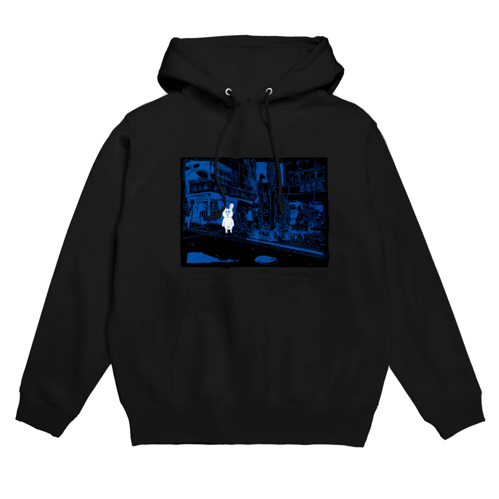 せかいのおかっぱのマヨナカのうさぎ Hoodie