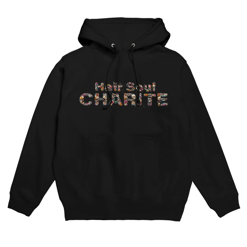 Chariteのシャーリットロゴ　髑髏と花 Hoodie