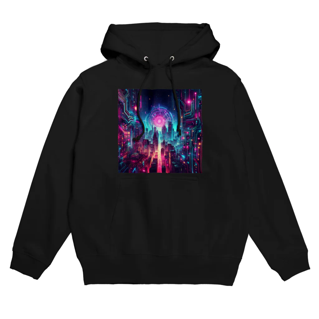 アークのサイバーシティ001 Hoodie