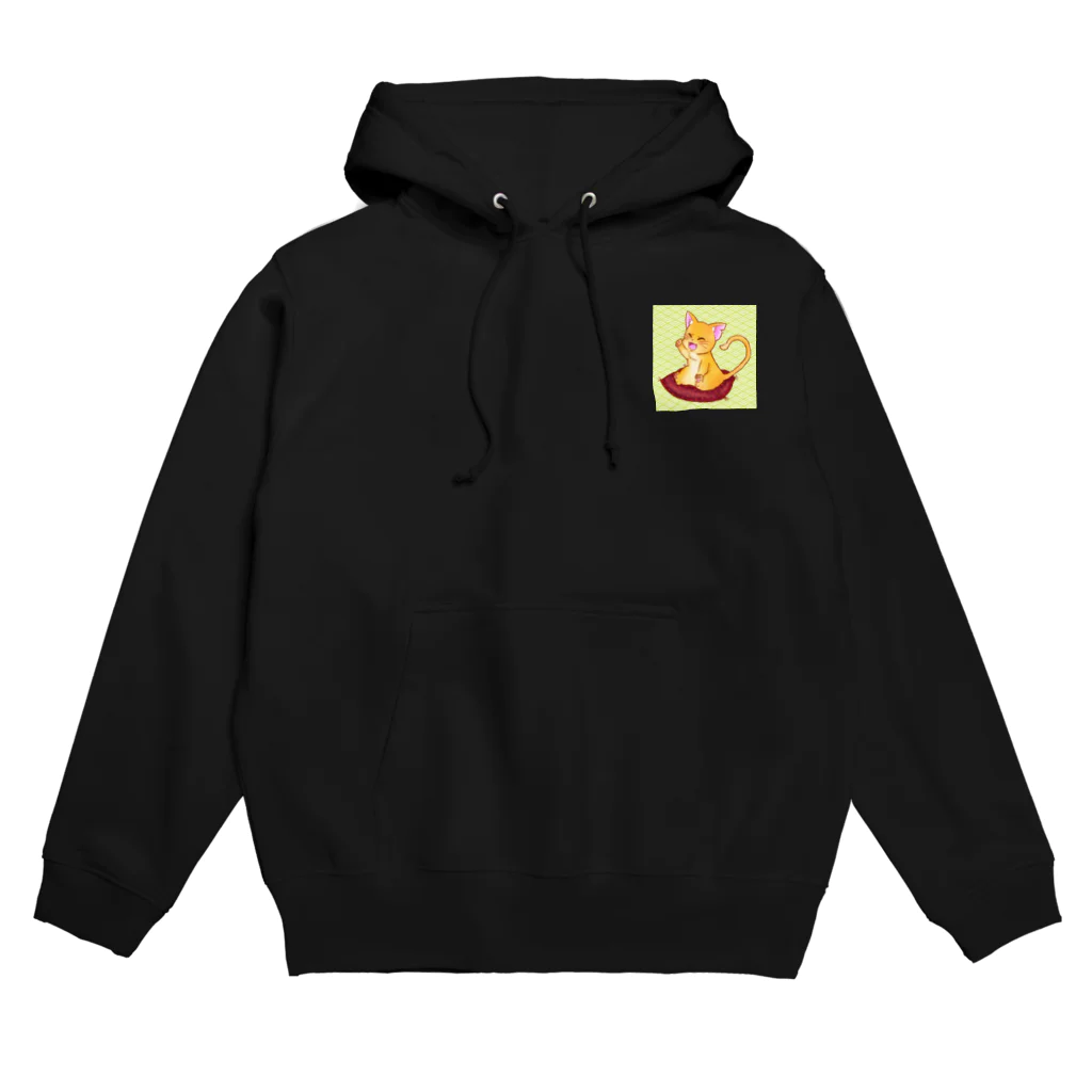 ネコの細道は紅葉色の和ねこ(和柄ver.) Hoodie