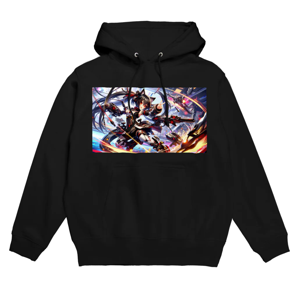 かわいい娘ショップのケモミミメカ少女 Hoodie