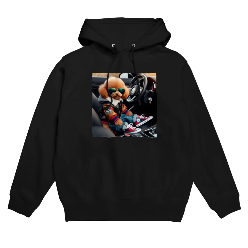 TABO1192のトイプードルのひかるくん(車でドライブバージョン) Hoodie