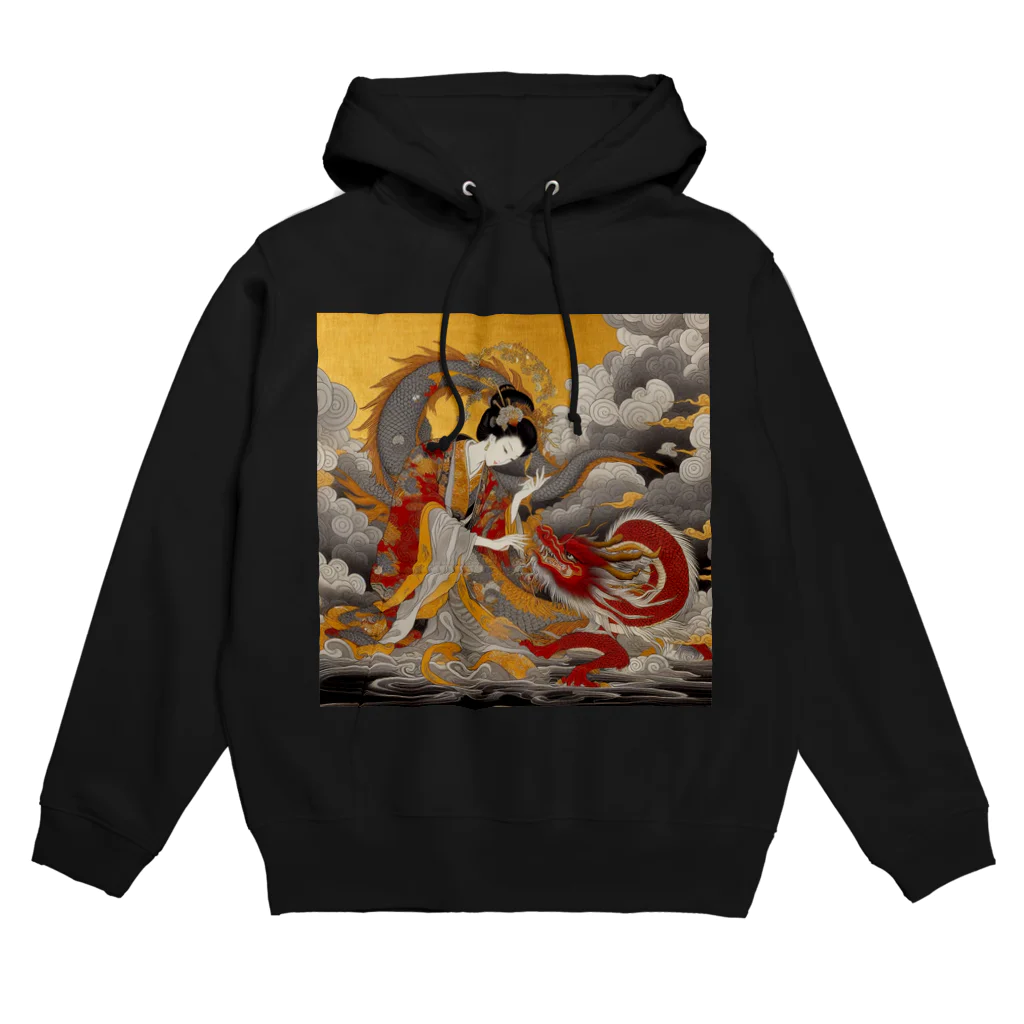 bycatの赤龍を従えた女神 Hoodie