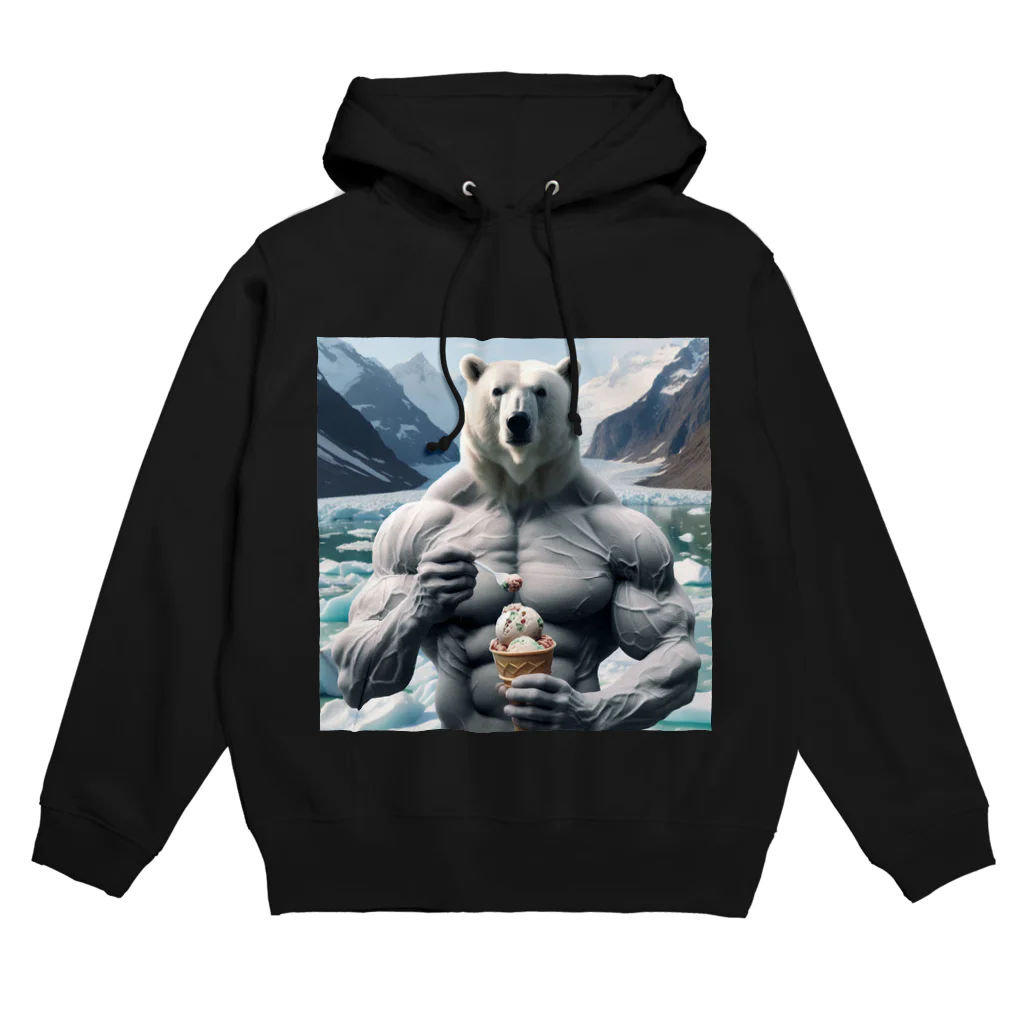 george-weblogの白クマッチョ Hoodie