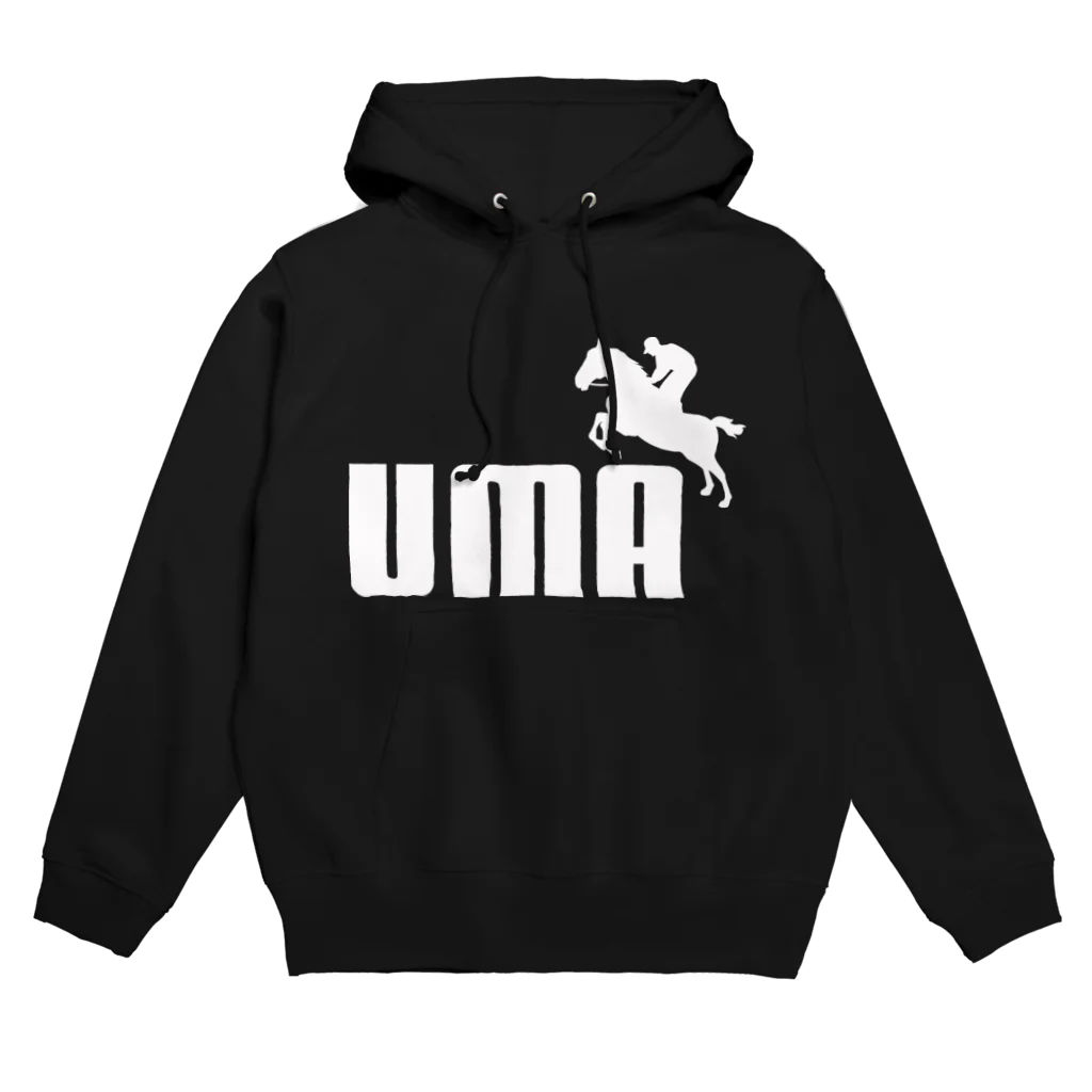 牛川 暗のグッズショップのUMA（白） パーカー