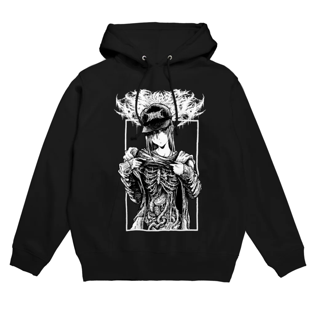 【Carnage Society】のGORE-GIRL1(MONO BLACK) Hoodie