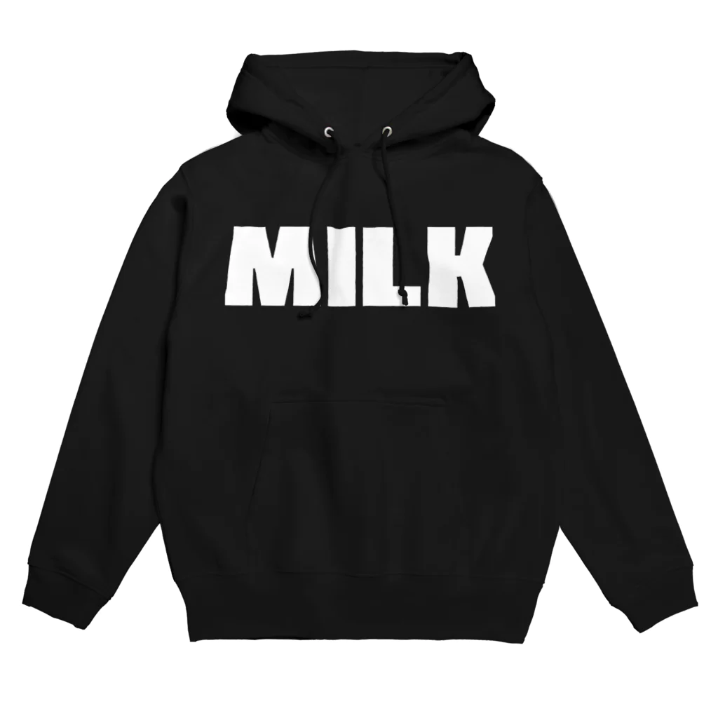 AliviostaのMILK ミルク B シンプルBIGロゴ ストリートファッション B パーカー