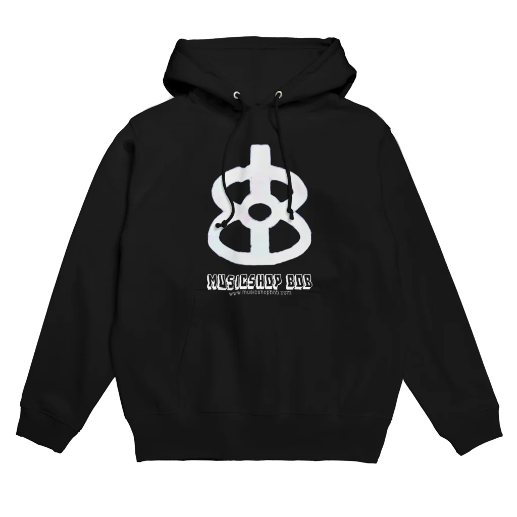 musicshop BOBのBOB SHOP LOGO - WHITE パーカー