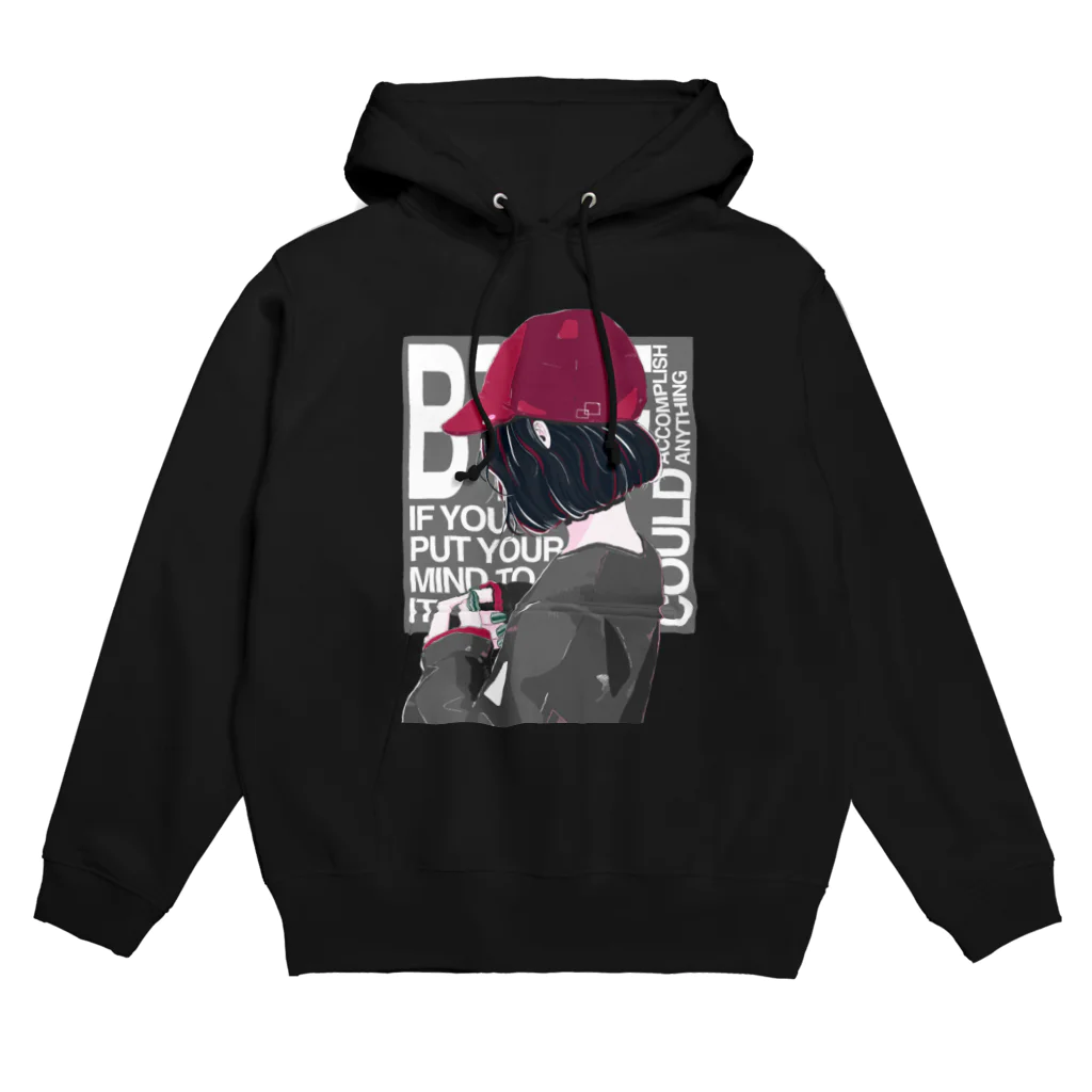 homareのキャップgirl Hoodie