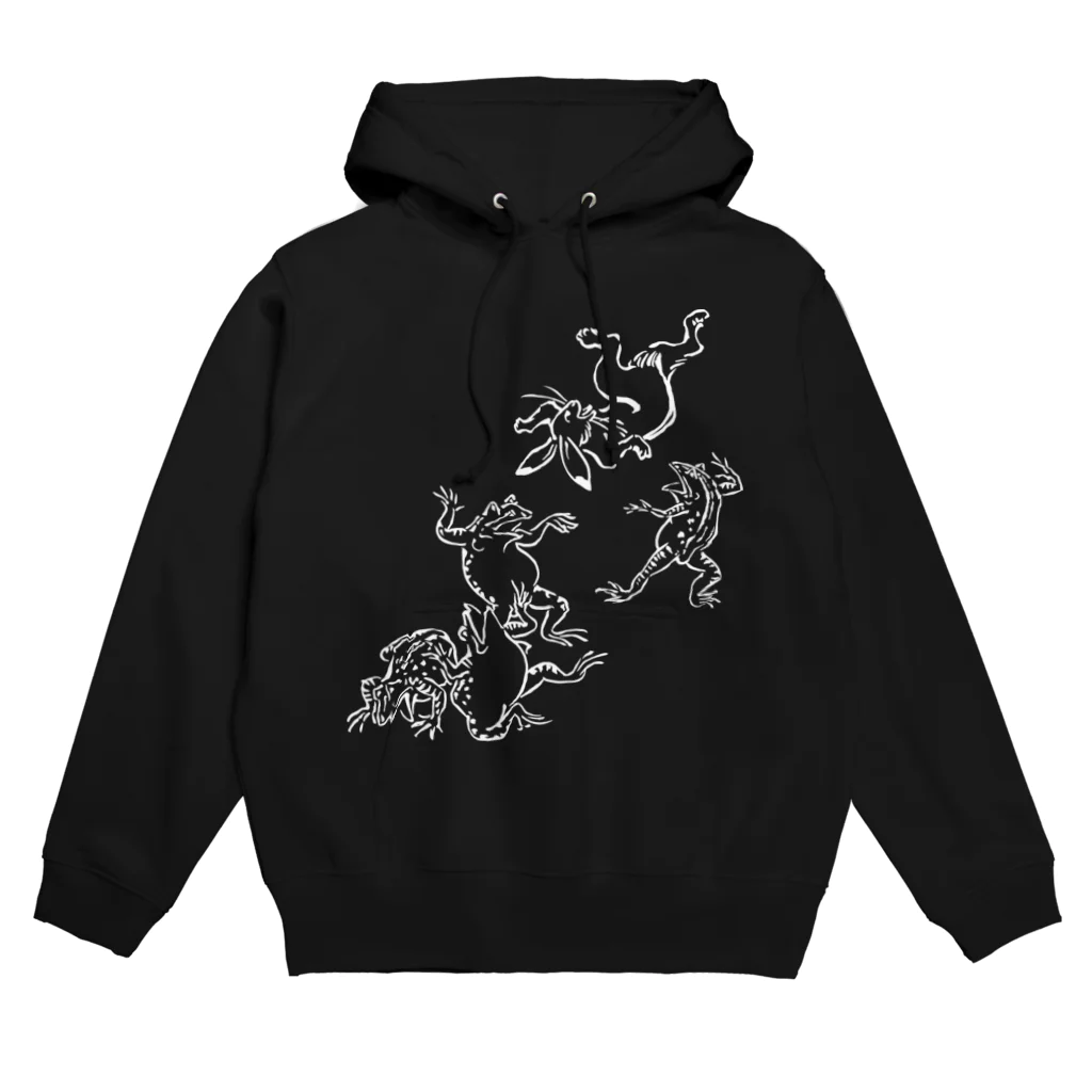 ねこめいんの店の鳥獣戯画（白） Hoodie