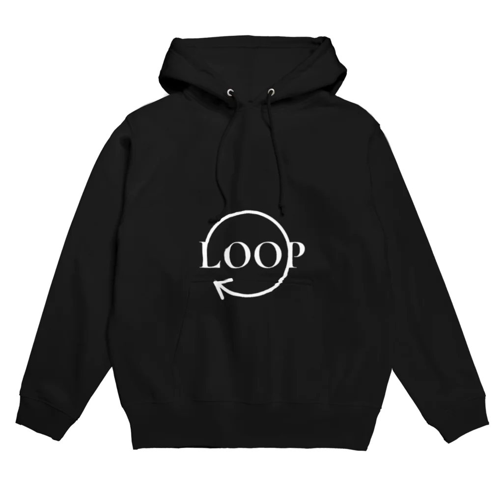 LOOPの白ロゴ(LOOP) パーカー