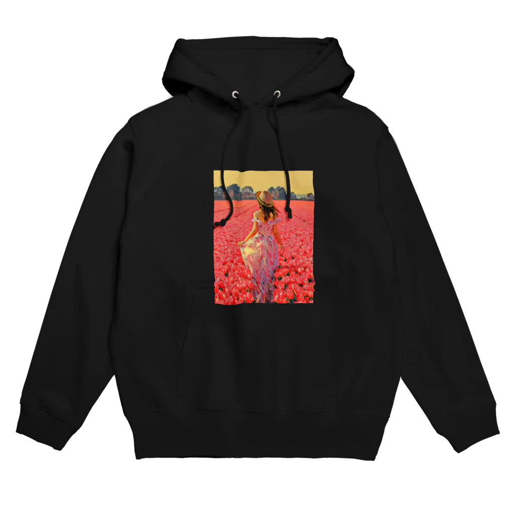 開運CROSS❖JAPAN。の花畑フラワー Hoodie