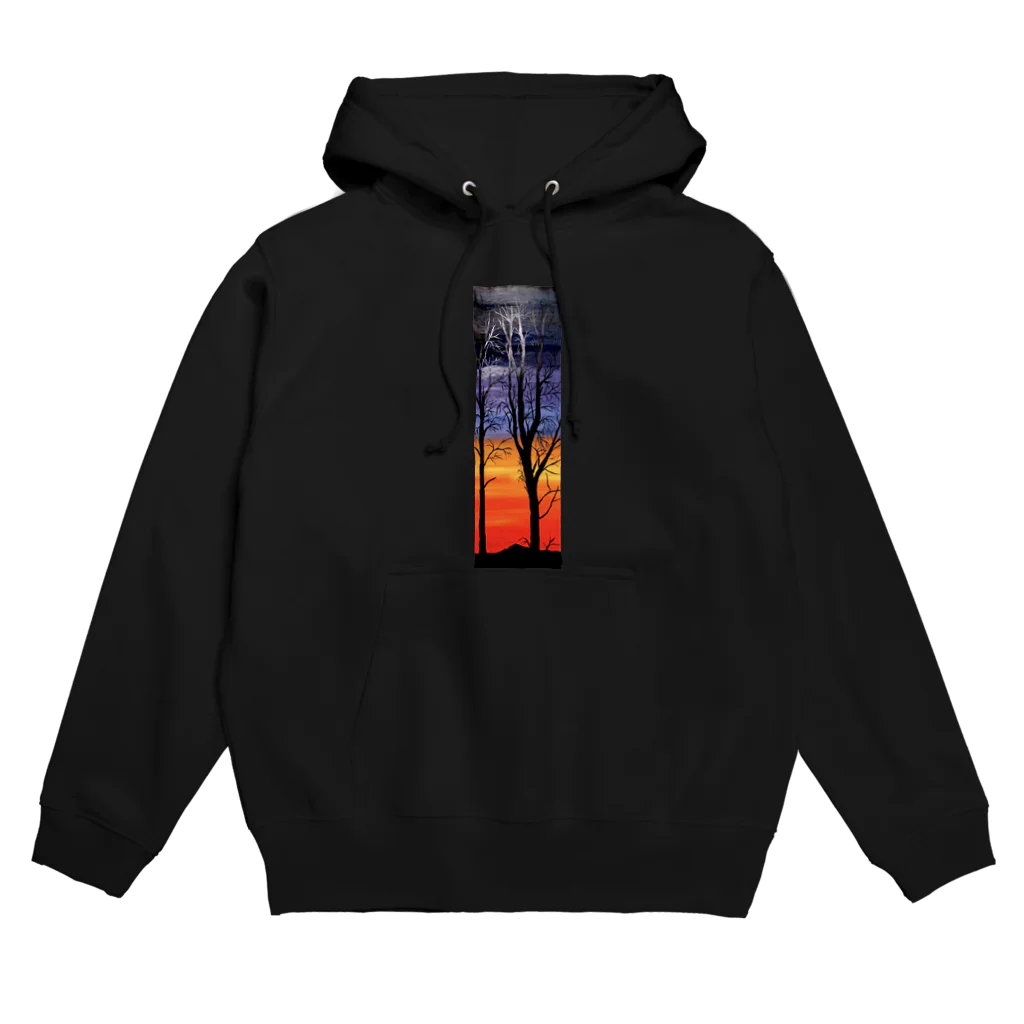 13's SHOPの油彩画『黄昏れ』 Hoodie