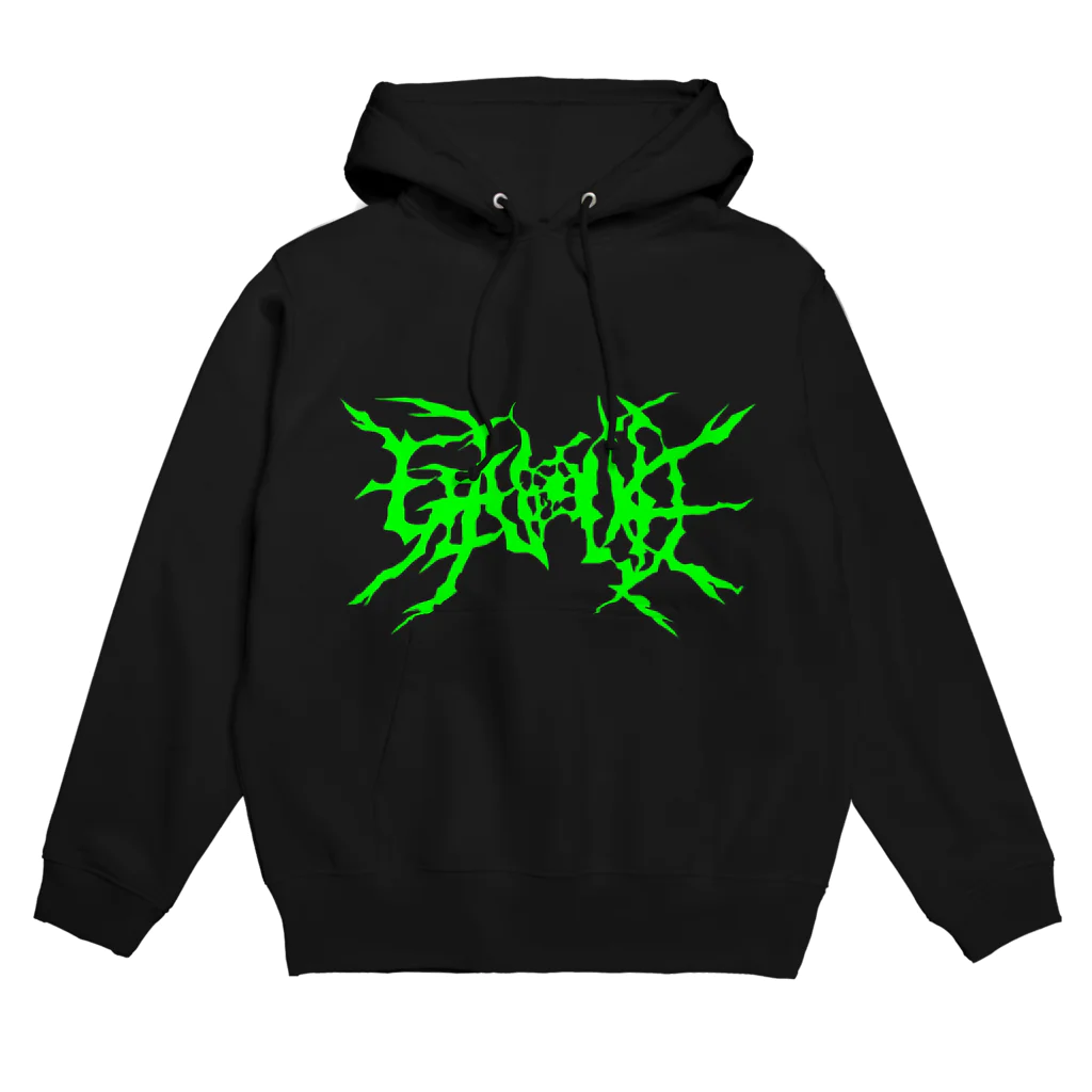 HachijuhachiのGENOCIDE メタルロゴ　グリーン Hoodie