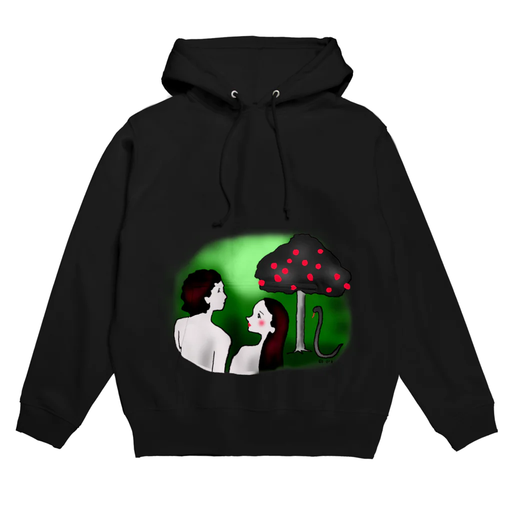 Qsarkのアダムとエバ Hoodie