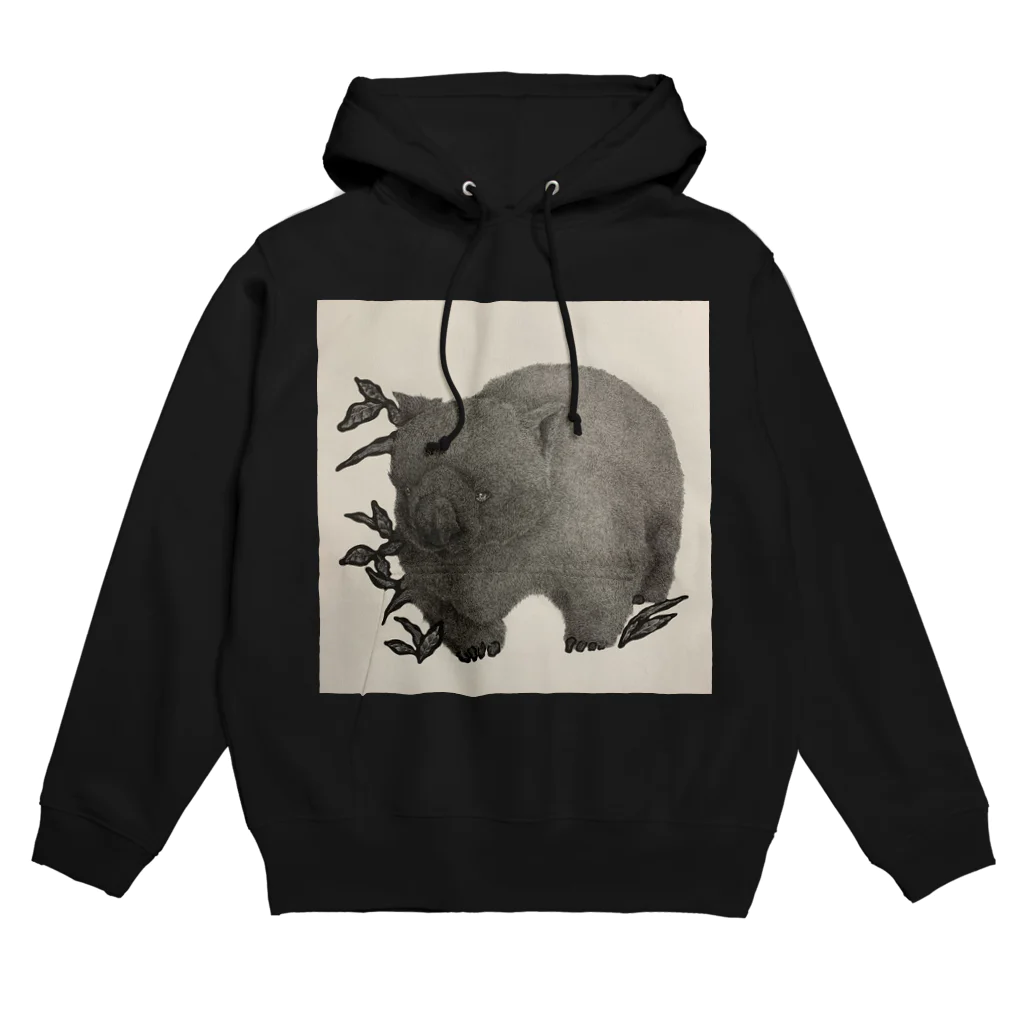 砂糖 線画のウォンバット Hoodie