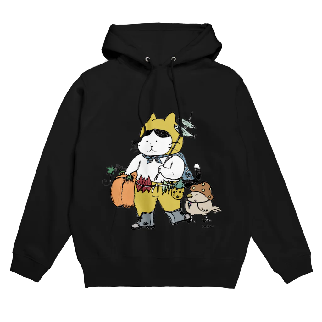 ほっかむねこ屋（アトリエほっかむ）の実りの秋ねこ（きのこねこ続編） Hoodie