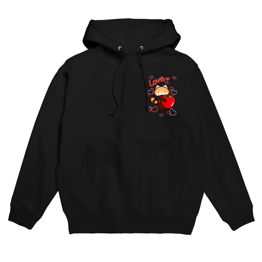 AKITO。とおにぎり。のレッサーパンダにはリンゴを★ Hoodie