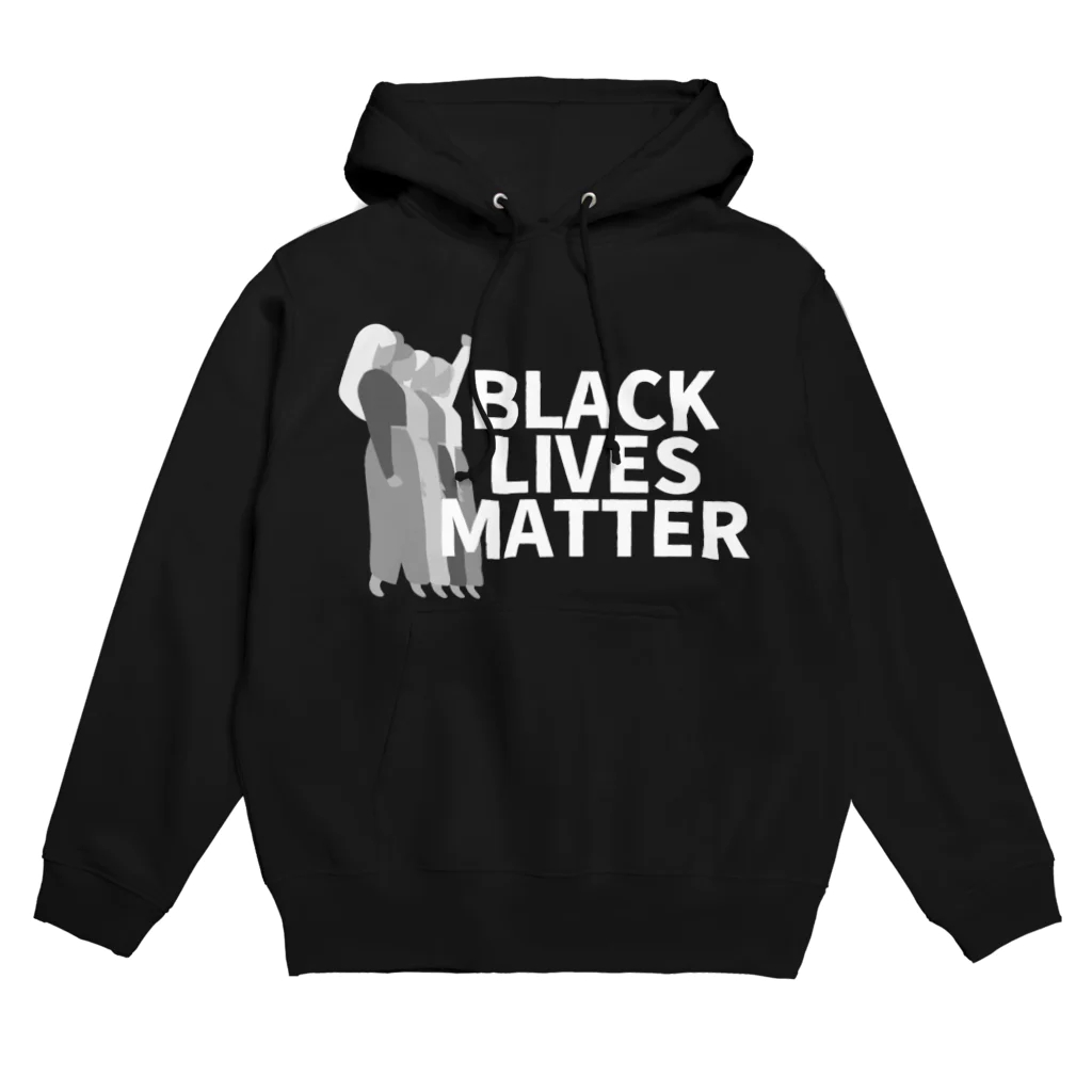 RIRI_designのBLACK LIVES MATTER（ブラック・ライブス・マター）walking2 パーカー