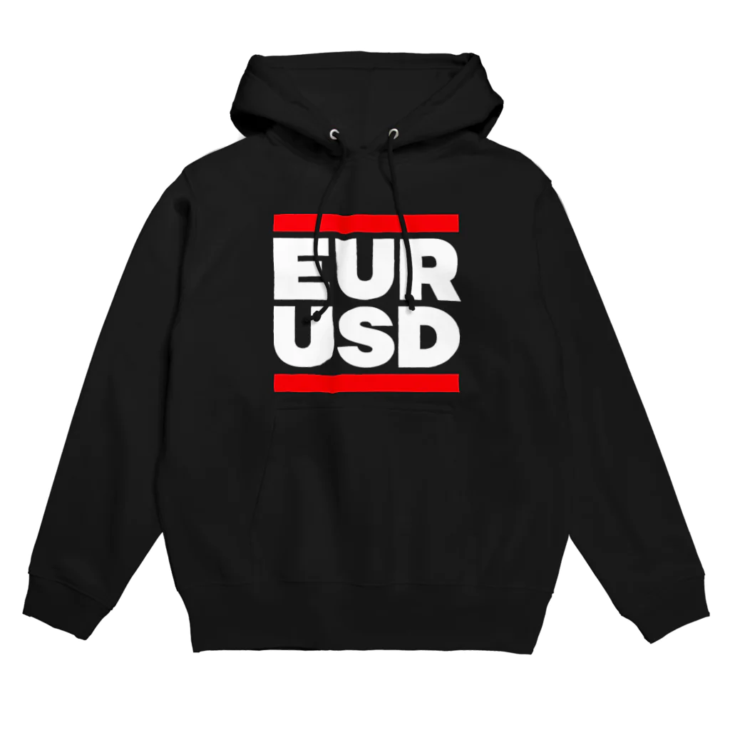 金融投資デザイン　カマラオンテ-ムラサキのユロドル ユーロドル EURUSD FX 為替 両替 　白字白　フォント  トレーダー　トレード　投資家 パーカー