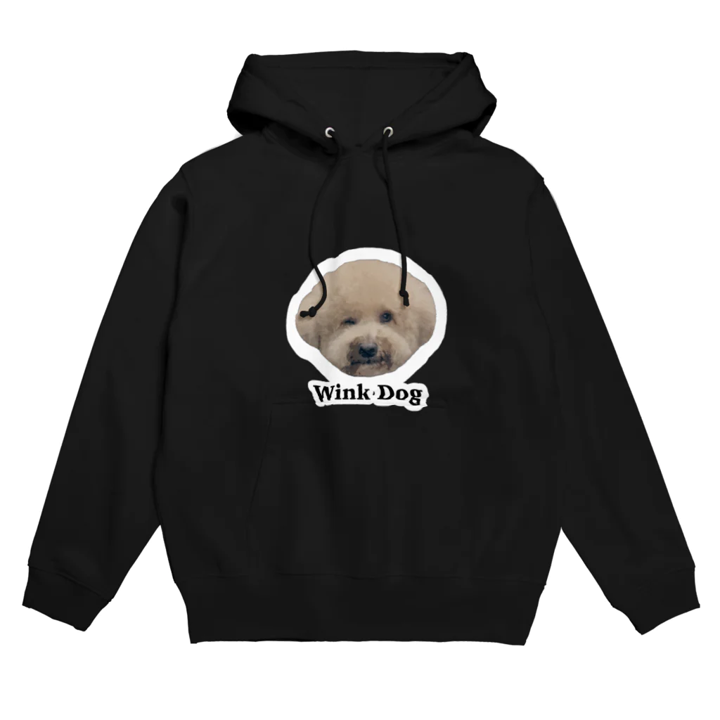 GAME GIRLのWink Dog 顔面丸出し 白ふち Hoodie