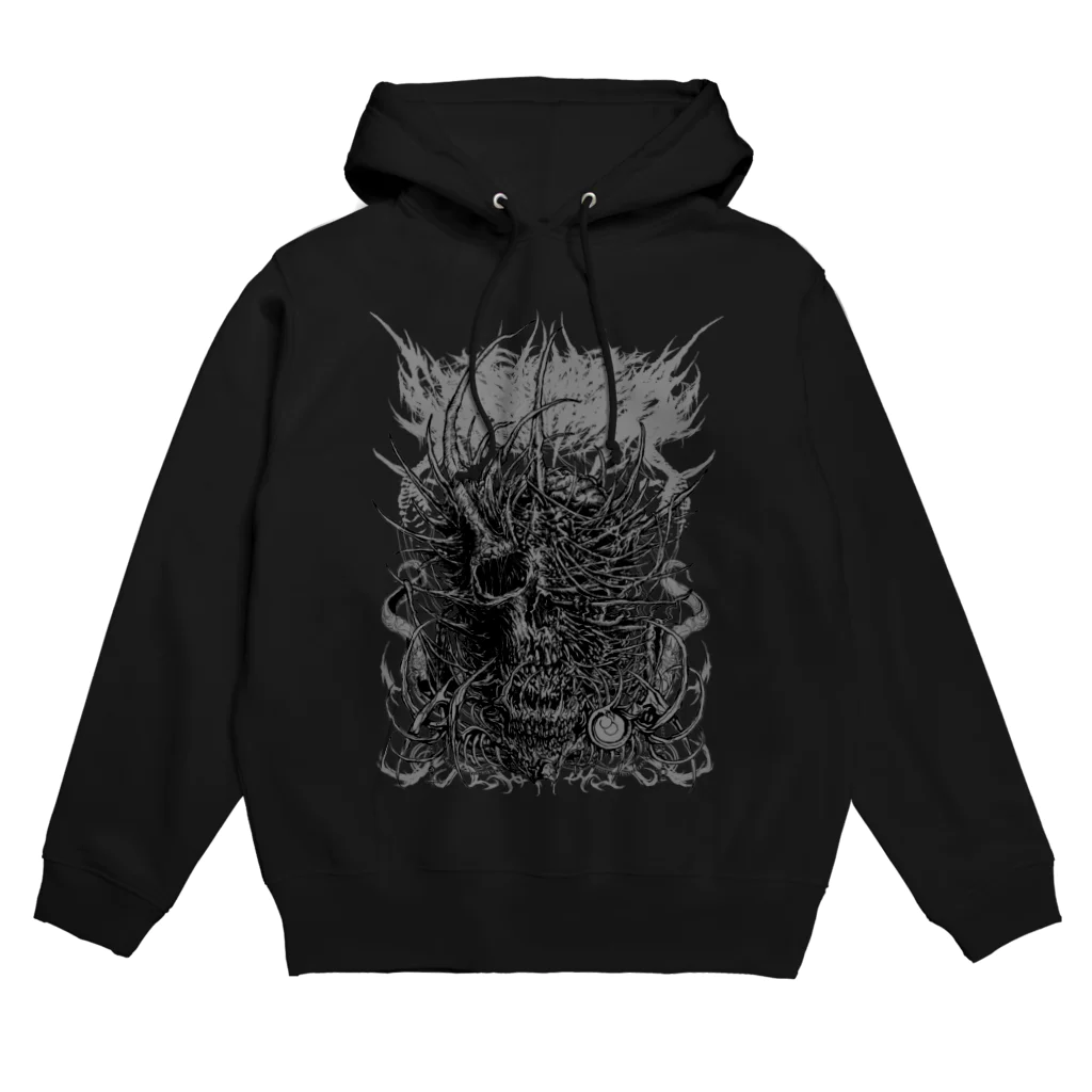 【Carnage Society】のBrutal Skull(gray) パーカー