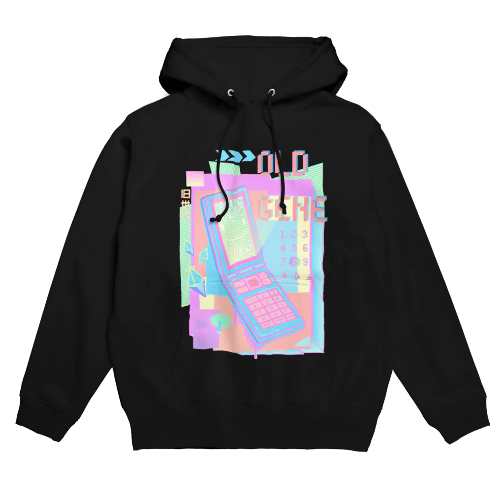 サッドパンダの美的旧世代フリップ電話美的パステル Hoodie