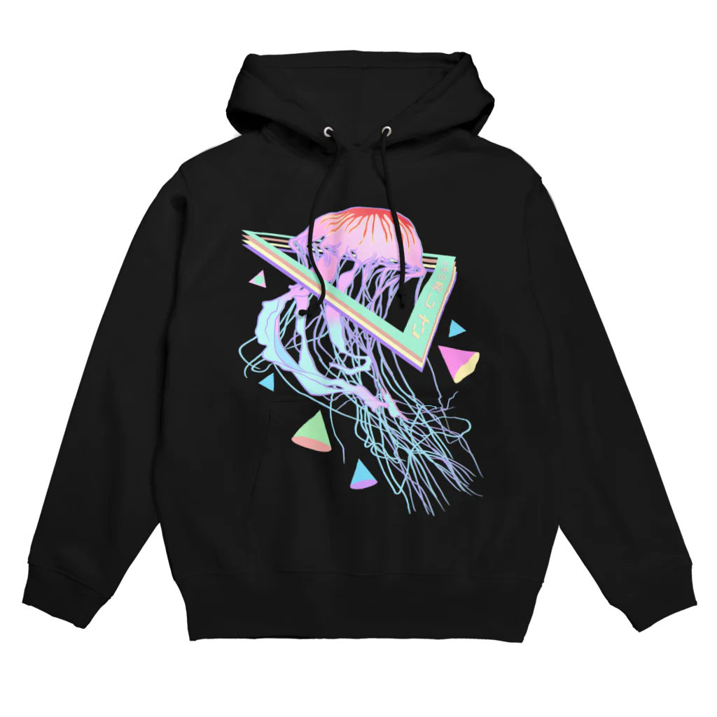 サッドパンダの美的Vaporwaveクラゲオーシャン Hoodie