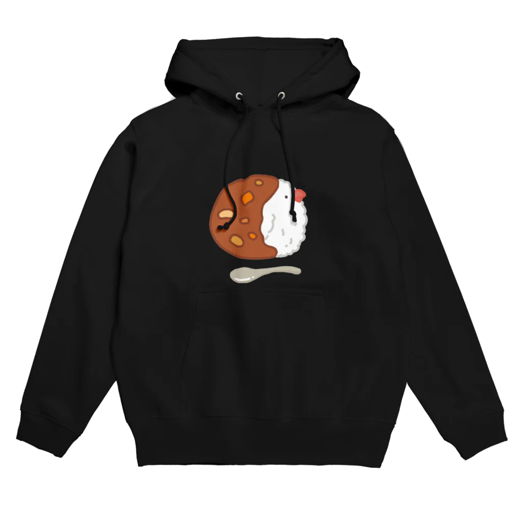 へんてこな文鳥さんのお店のカレーライスにとりこまれた文鳥 Hoodie