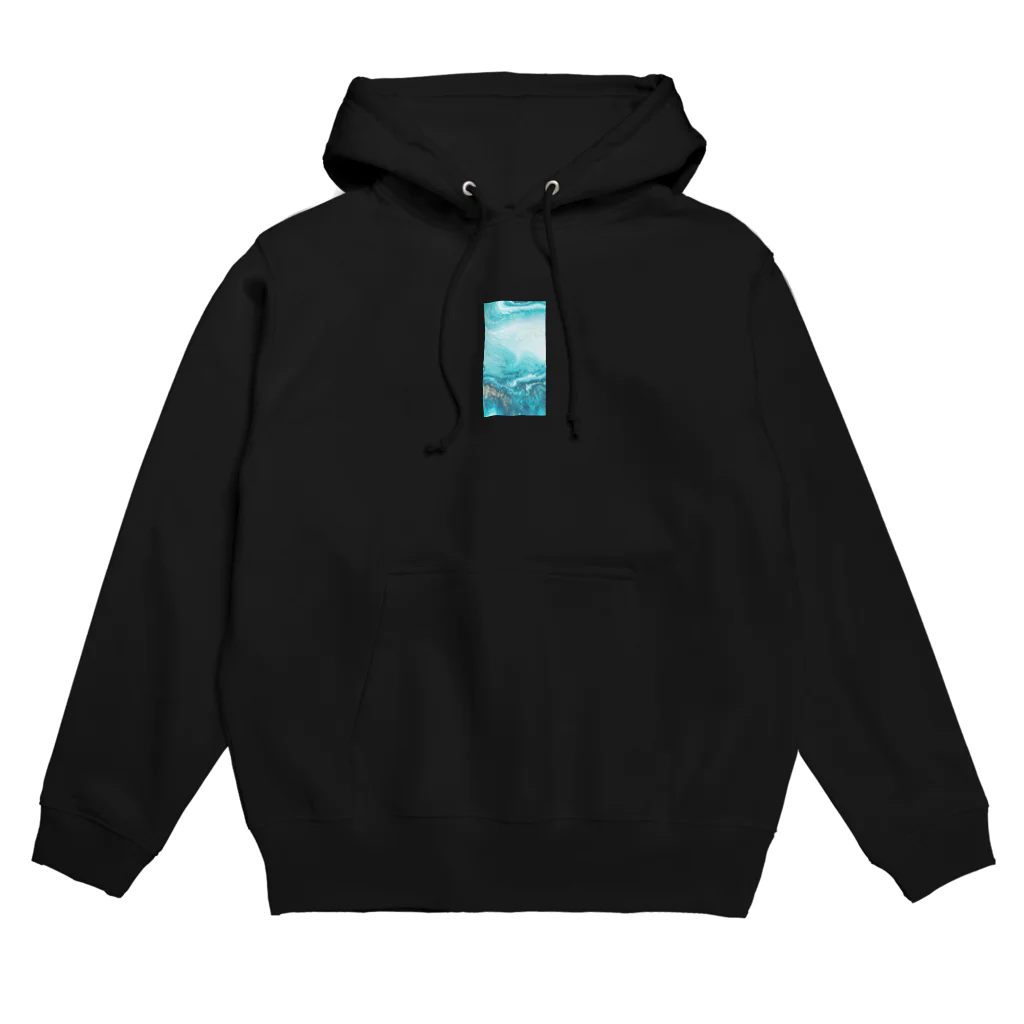 ya-pyの大理石 ターコイズ Hoodie