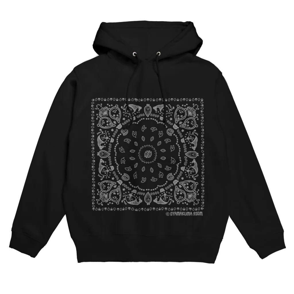 おやまくまオフィシャルWEBSHOP:SUZURI店のおやまくまバンダナ（グレー） Hoodie