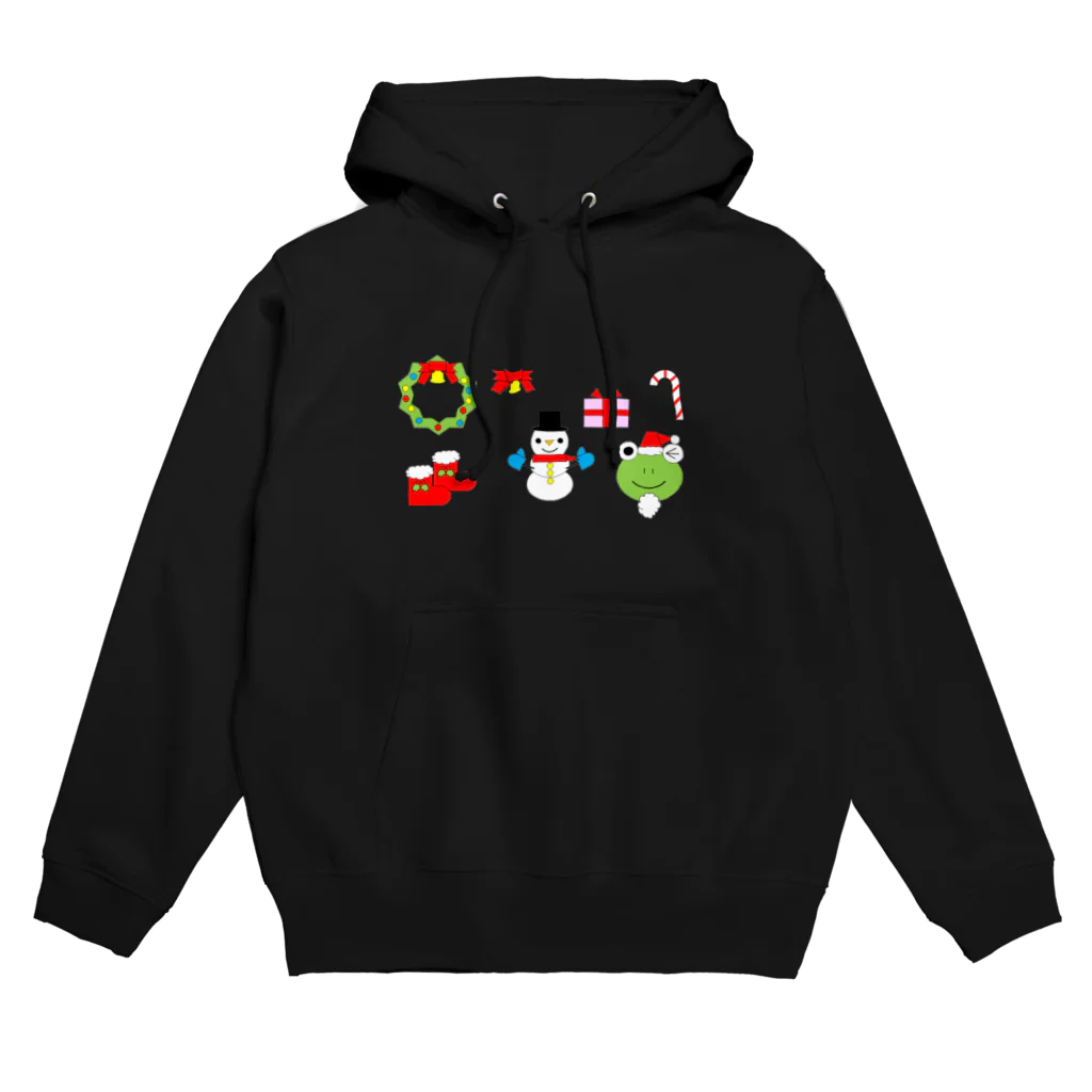 🐸かえるさんと仲間たち🐸のかえるさんのクリスマスB Hoodie