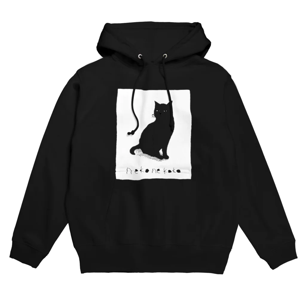 路地裏猫のホワイトねこねこ Hoodie