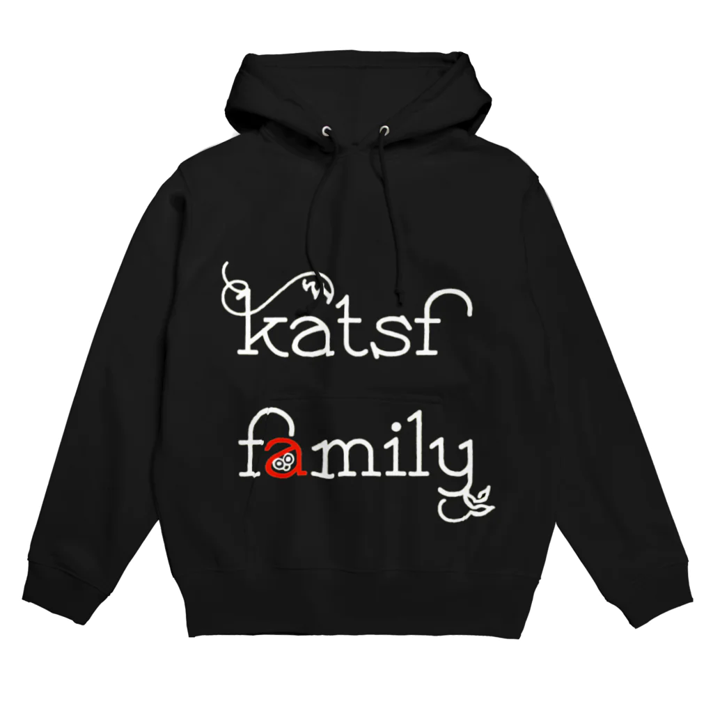 Katsf family samisamiのkatsf-family→白ロゴ パーカー