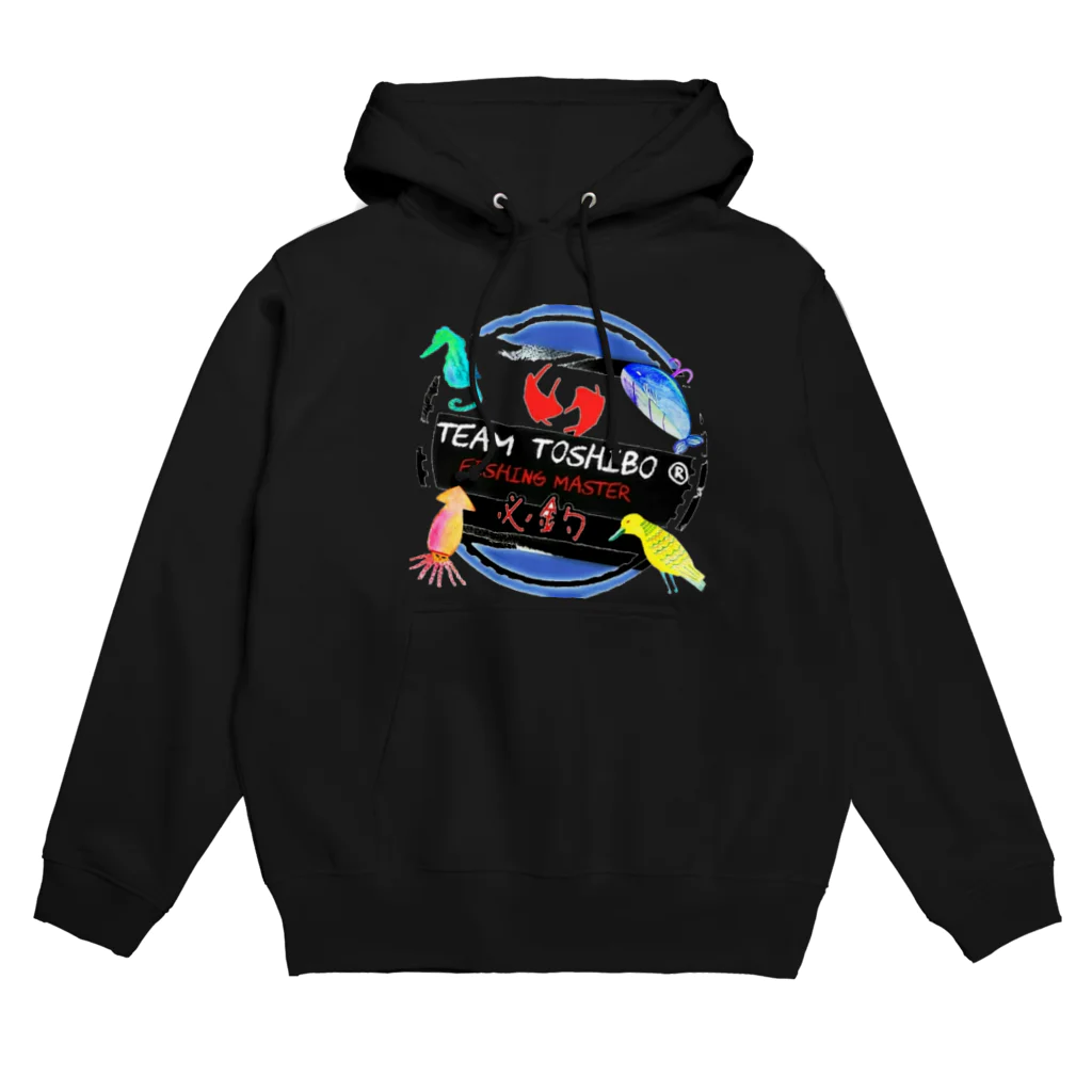 ちゃらりんこＳＨＯＰ🤟とっしーたいちょーofficialのteam toshibo 必釣パーカー Hoodie