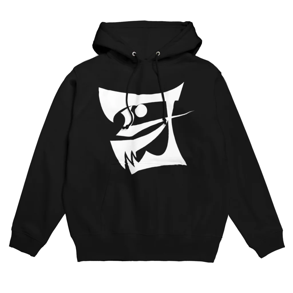 脳漿爆裂シナプスてんごくの牙〈白〉 Hoodie