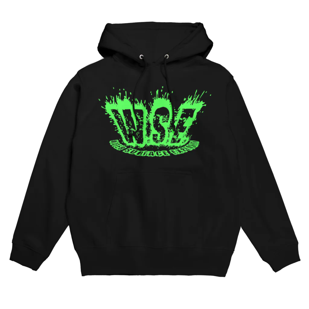 W.S.E.のWSEオリジナルロゴ　緑プリント Hoodie